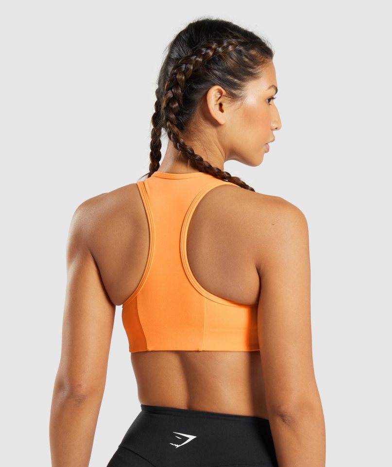 Women's Gymshark Essential Racer Back Sports Bra Orange | CA 1607N5